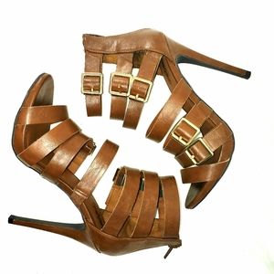 Mossimo Brown strappy heels. Size 7.5
